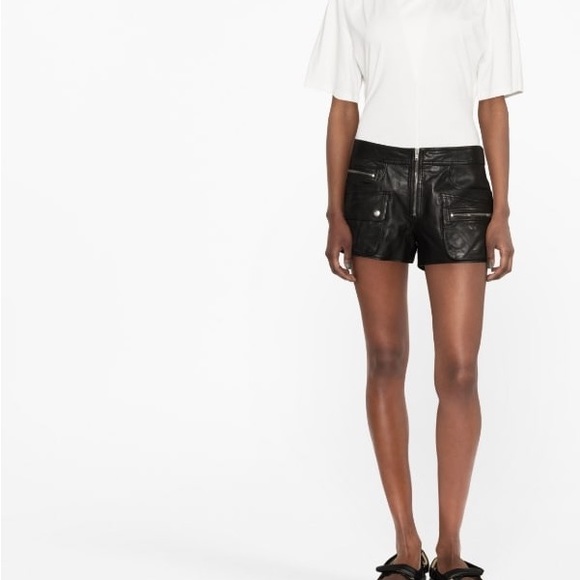 💯Brand new ISABEL MARANT zip-up leather shorts - Picture 2 of 8